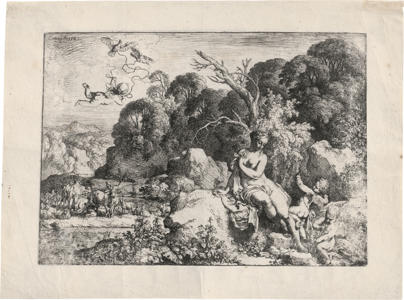 Lot 5199, Auction  123, Dietrich, Christian Wilhelm Ernst, Venus mit den Liebesgöttern in einer Landschaft
