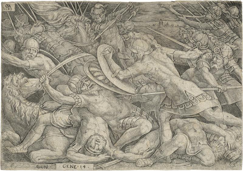 Lot 5801, Auction  123, Massys, Cornelis, Abraham im Kampf gegen die Armee von König Kedorlaomer 