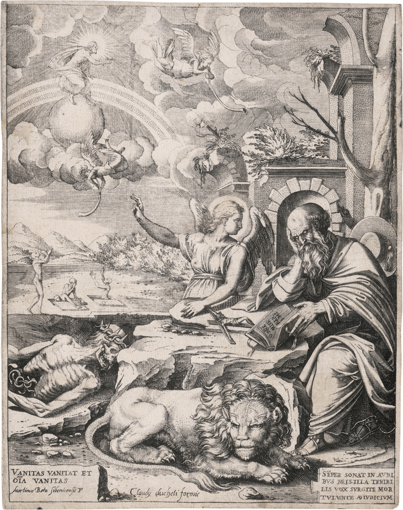 Lot 5861, Auction  123, Rota, Martino - nach, Der hl. Hieronymus lesend, mit Visionen des Jüngsten Gerichts