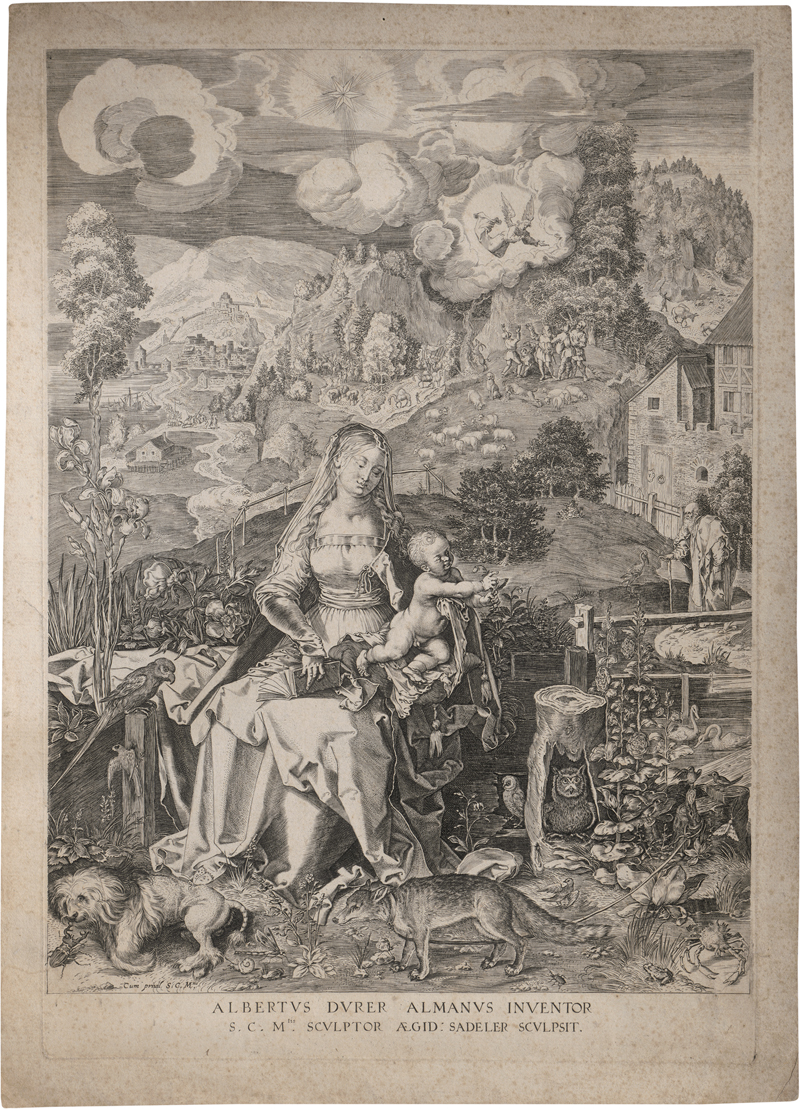 Lot 5864, Auction  123, Sadeler, Aegidius, Jungfrau mit dem Kind in Landschaft