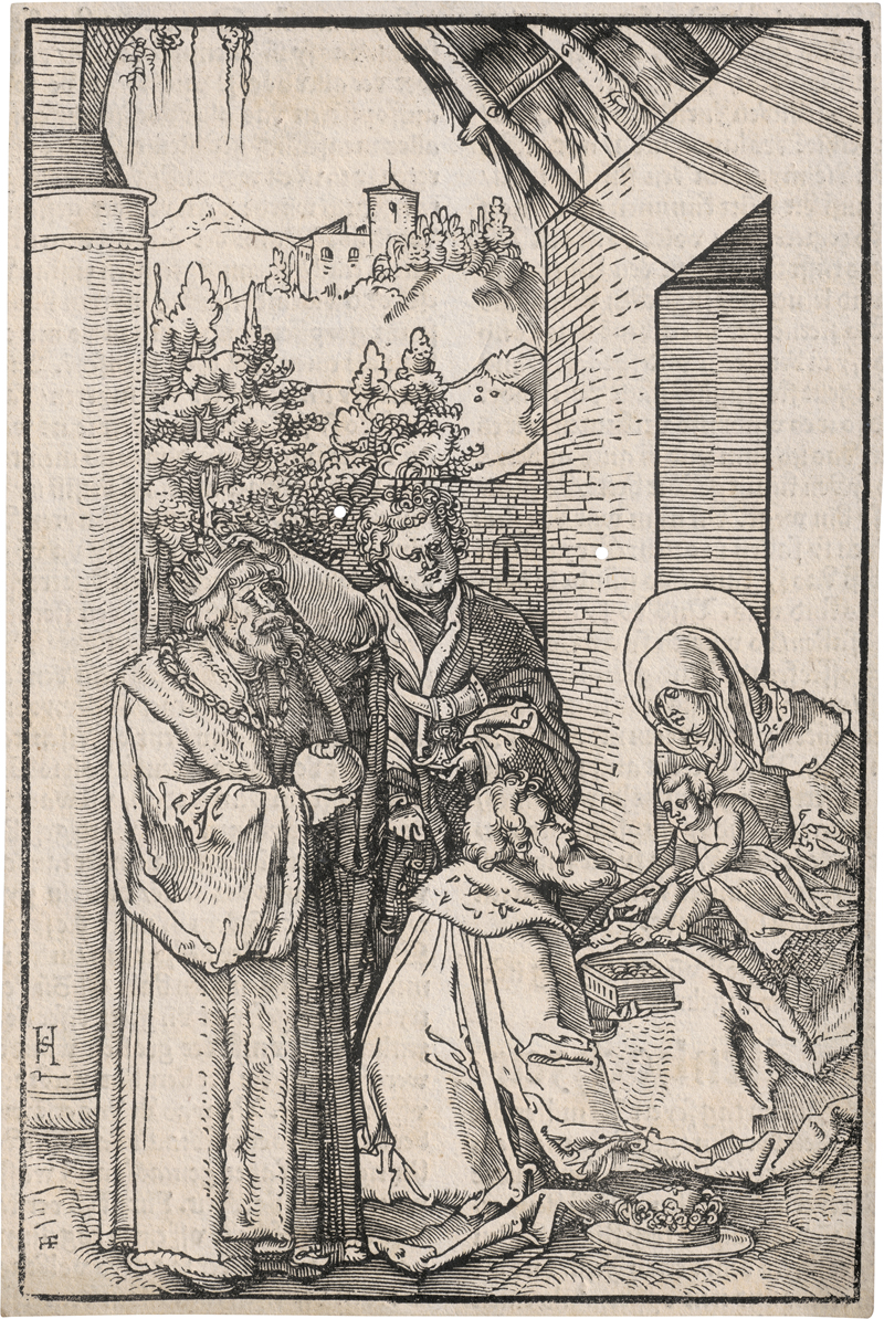 Lot 5876, Auction  123, Schäufelein, Hans, Die Geburt Christi (oder: die Anbetung des Kindes); Die Anbetung der Könige