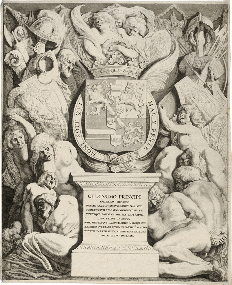 Lot 5886, Auction  123, Soutman, Pieter Claesz., Titelblatt zu einer Serie für die Prinzen zu Nassau