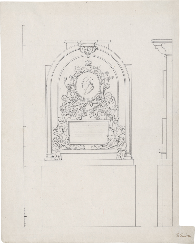 Lot 6625, Auction  123, Schadow, Johann Gottfried, Entwurf zum Grabmal Oppenheimer