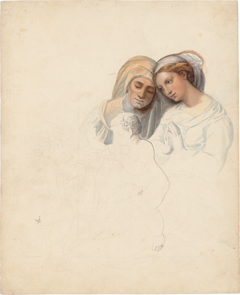 Lot 6635, Auction  123, Deutsch, 19. Jh. Maria und Elisabeth mit dem Jesuskind und Johannesknaben
