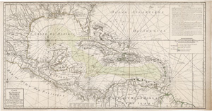 Lot 30, Auction  124, Buache, Jean-Nicolas, Carte du Golphe du Mexique et des Isles Antilles