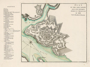 Lot 77, Auction  124, Beaurain, Jean de, Plan du fort Saint Philippe