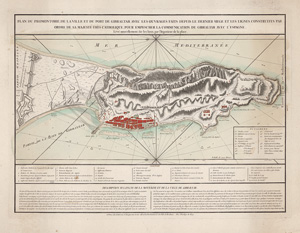 Lot 127, Auction  124, Renaud, Chevalier, Plan du promontoire de la ville et du port de Gibraltar