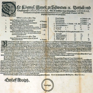 Los 159 - Gustaf Adolf, König von Schweden - Verpflegungs-Ordonnanz - 0 - thumb