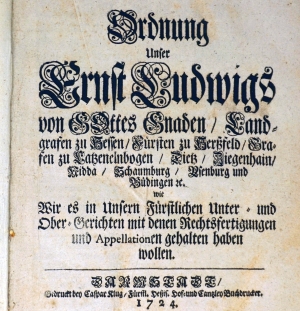 Los 163 - Ernst Ludwig, Landgraf von Hessen-Darmstadt - Sammelband mit 9 Verordnungen - 0 - thumb