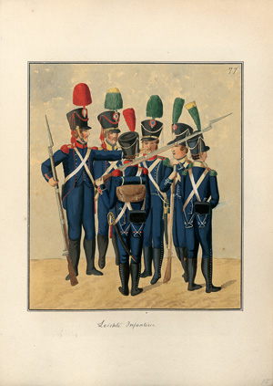 Los 192 - Abbildungen der Uniformen aller in Hamburg - seit den Jahren 1806-1815 einquartiert gewesener Truppen - 1 - thumb