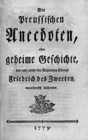 Los 207 - Friedrich II., der Große - Die preußischen Anecdoten - 0 - thumb