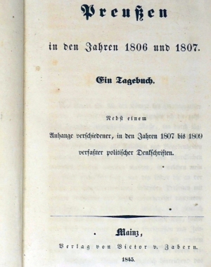 Los 228 - (Schladen, Fr. H. Leopold von). - Preußen in den Jahren 1806 und 1807 - 0 - thumb