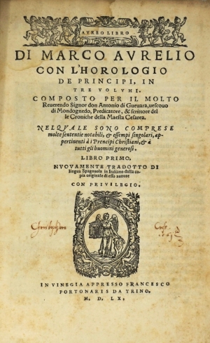 Los 339 - Guevara, Antonio - Di Marco Aurelio con l'horologio de principli - 0 - thumb