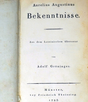 Los 388 - Augustinus, Aurelius - Bekenntnisse (Übersetzung: Adolf Gröninger) - 0 - thumb