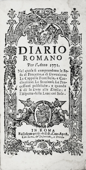 Los 396 - Diario romano - Per l’Anno 1771 - 0 - thumb