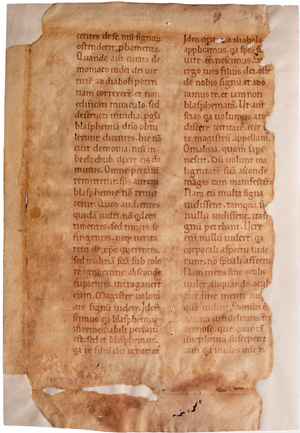 Los 806 - Pseudo-Chrysostomos - Homiliarium. Einzelblatt aus einer lateinischen Handschrift auf Pergament - 0 - thumb