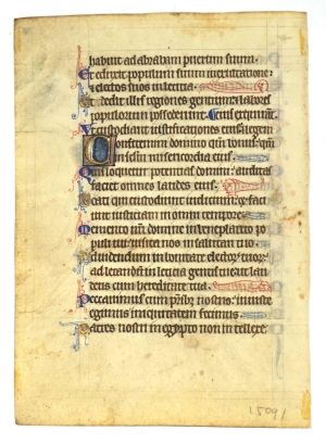 Los 824 - Psalter - Lateinische Handschrift auf Pergament. Psalmen 104-105 - 1 - thumb