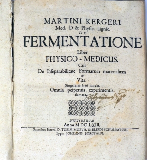 Los 1022 - Kerger, Martin - De fermentatione liber physico-medicus - 0 - thumb