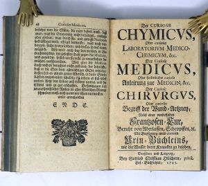 Lot 1031, Auction  124, Müller, Samuel, Der curiose Chymicus