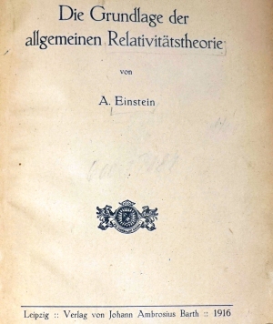 Los 1056 - Einstein, Albert - Die Grundlage der allgemeinen Relativitätstheorie - 0 - thumb