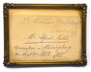 Lot 1070, Auction  124, Nobel, Alfred, Visitenkarte