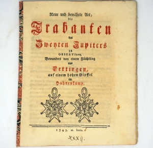 Lot 1187, Auction  124, Neue und bewährte Art, die Trabanten des zweyten Jupiters zu observiren