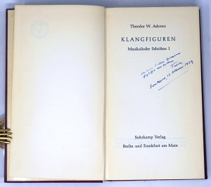 Los 1212 - Adorno, Theodor W. - Klangfiguren (Widmungsexemplar) - 0 - thumb