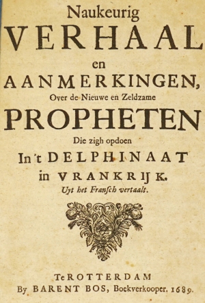 Lot 1241, Auction  124, Naukeurig Verhaal en aanmerkingen, over de nieuwe en zeldzame Propheten 