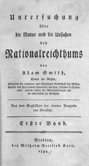 Lot 1284, Auction  124, Smith, Adam, Untersuchung über die Natur und die Ursachen des Nationalreichthums