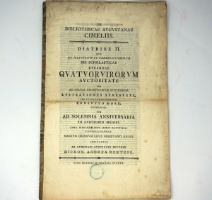 Lot 1294, Auction  124, Bibliographien historischer Sammlungen, Konvolut von 7 Werken. 1776-1845.