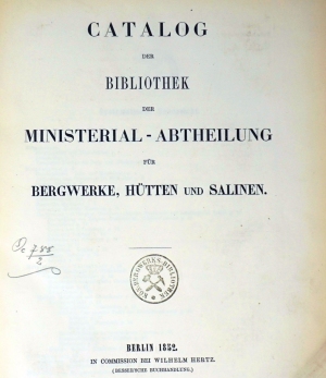 Los 1301 - Koner, Wilhelm David und Berliner Akademie - Catalog der Bibliothek der Ministerial-Abtheilung - 0 - thumb