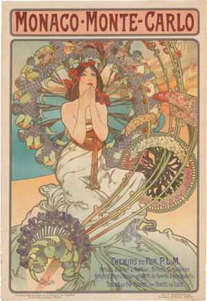 Mucha, Alfons, Monaco. Monte Carlo. Großplakat