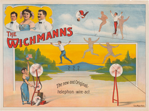 Lot 1333, Auction  124, Wichmann, Die Brüder und Zirkus, The new and original telephone wire act