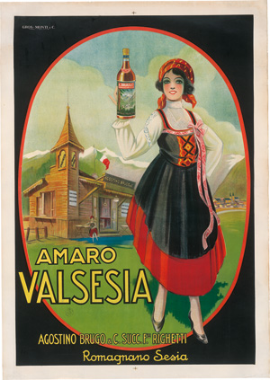 Lot 1348, Auction  124, Valsesia, Amaro, Bitter-Likör Amaro. Großplakat