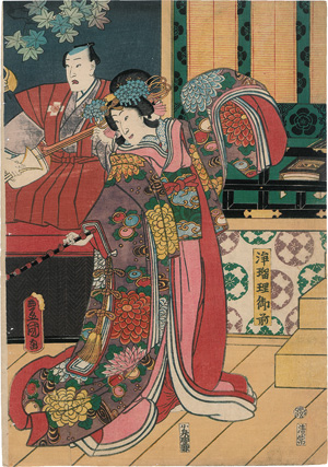 Los 1604 - Kunisada, Utagawa - Prinzessin Joruri Gozen. Tanz-Kabukiszene - 0 - thumb