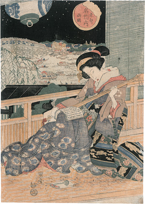 Los 1622 - Kuniyasu, Utagawa - Bijin-ga. Shamisenspielerin - 0 - thumb