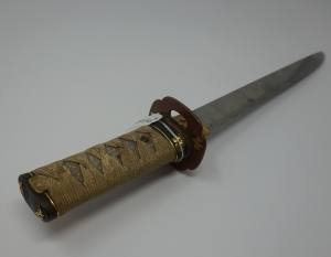 Los 1678 - Wakizashi - Japanisches Kurzschwert in Holzscheide und mit kleinem Kozuka-Beimesser - 2 - thumb