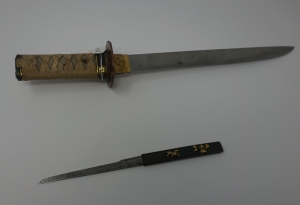 Los 1678 - Wakizashi - Japanisches Kurzschwert in Holzscheide und mit kleinem Kozuka-Beimesser - 5 - thumb