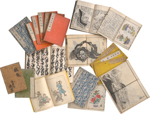 Lot 1680, Auction  124, Blockbuchsammlung,  Konvolut von 65 japanischen Ehons und chinesischen Blockbüchern