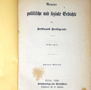 Lot 2049, Auction  124, Freiligrath, Ferdinand, Neuere politische und sociale Gedichte