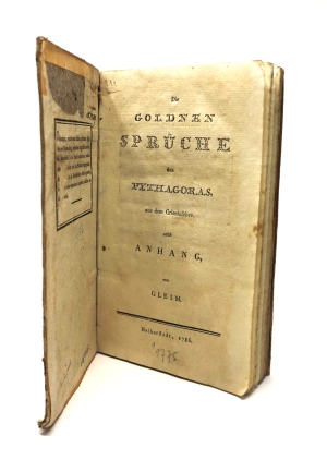 Lot 2058, Auction  124, Gleim, Johann Wilhelm Ludwig, Die goldnen Sprüche des Pythagoras