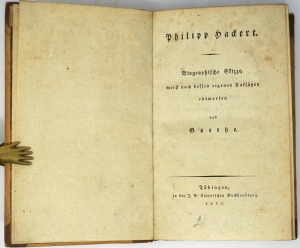 Los 2061 - Goethe, Johann Wolfgang von - Philipp Hackert. Biographische Skizze - 0 - thumb