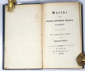 Lot 2063, Auction  124, Falk, Johannes, Goethe aus näherm persönlichen Umgange