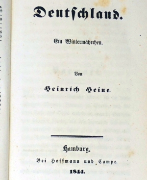 Lot 2071, Auction  124, Heine, Heinrich, Deutschland. Ein Wintermährchen