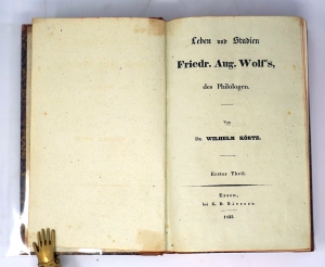 Los 2095 - Körte, Wilhelm - Leben und Studien Friedr. Aug. Wolf's, des Philologen - 0 - thumb