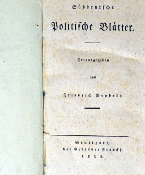 Los 2152 - Süddeutsche politische Blätter - Herausgegeben von Friedrich Seybold - 0 - thumb