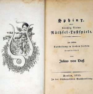 Lot 2167, Auction  124, Voß, Julius von, Sphinx, oder dreißig kleine Räthsel-Lustspiele