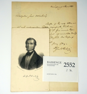 Lot 2552, Auction  124, Liebig, Justus von, Brief an den Buchhändler Oldenbourg