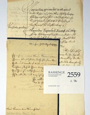 Lot 2559, Auction  124, Maximilian II. Emanuel, Kurfürst von Bayern, Gemeinschaftsbrief an Veit Ernst von Rechberg