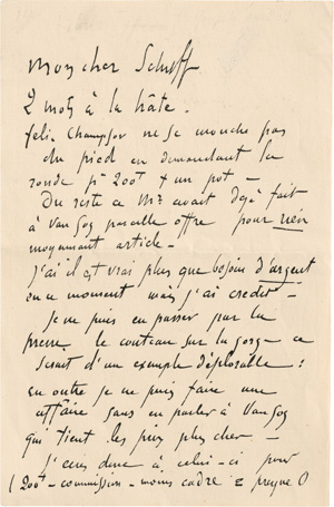 Gauguin, Paul, Brfief an einen Freund